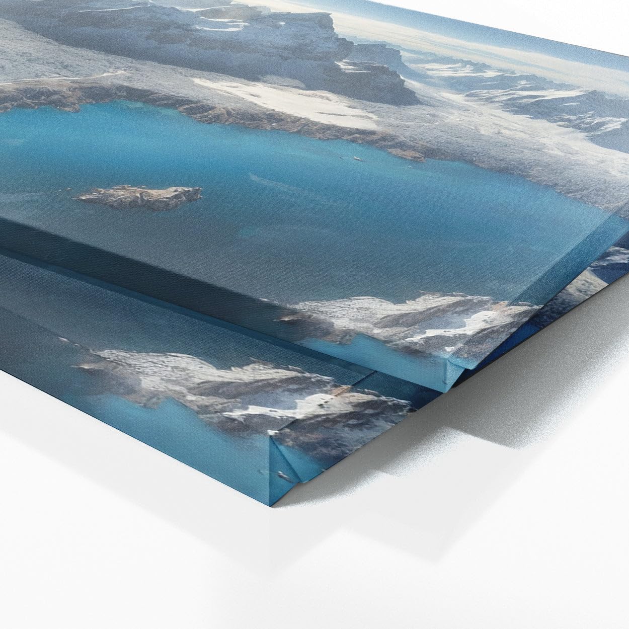 Sense Canvas Carte du monde Vista 77 sur toile - Décoration murale - Grande taille 40 x 16 / 3,8 cm