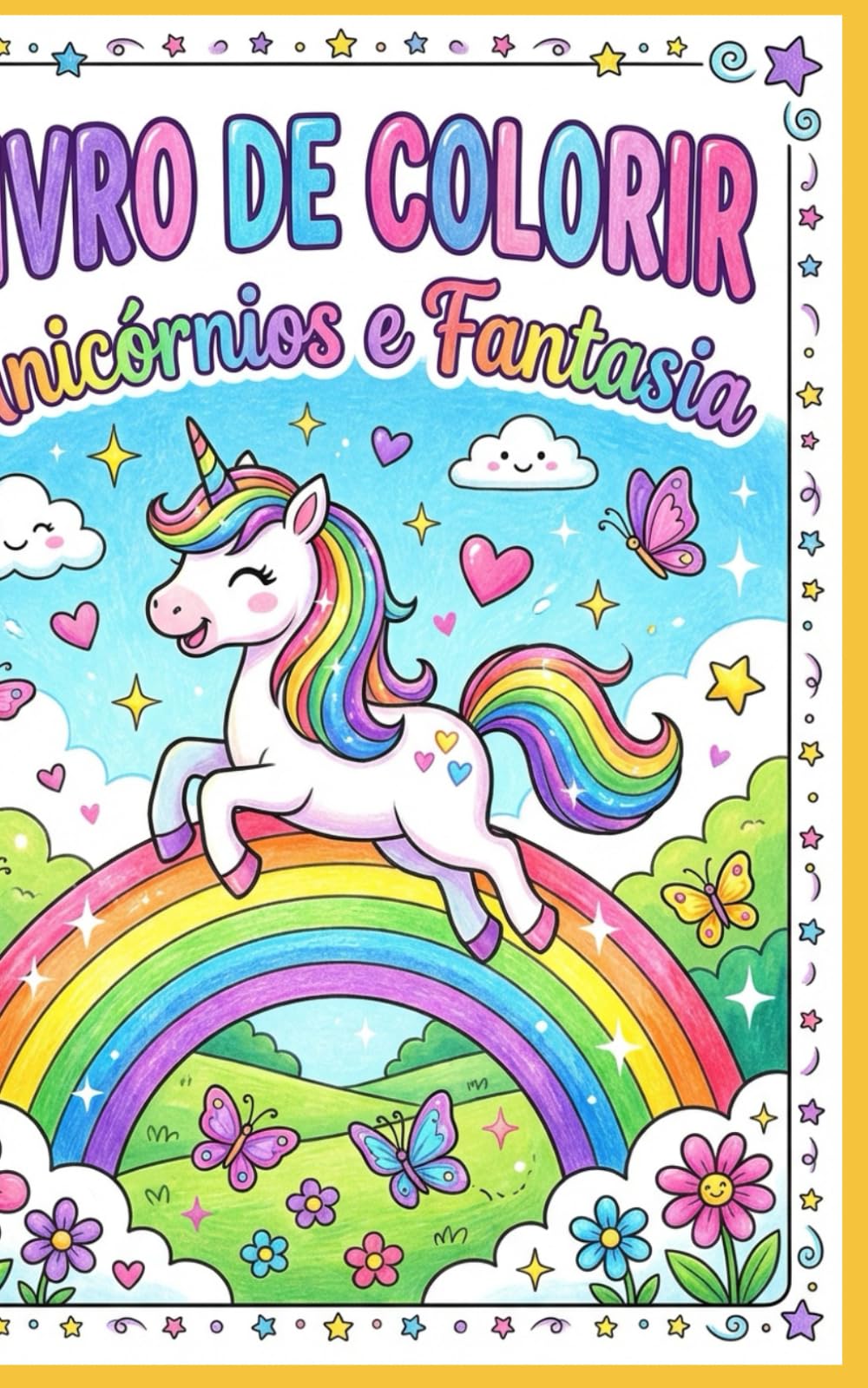 Livro de Colorir: Unicórnios e Fantasia