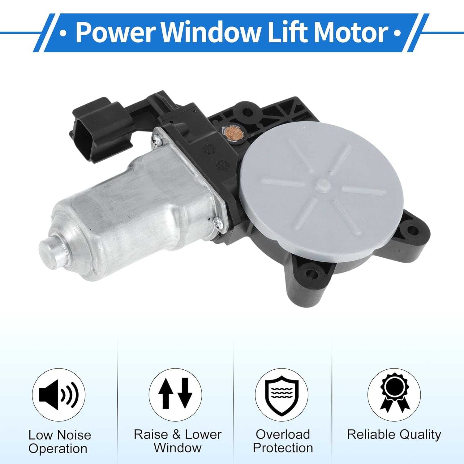 Front Left Driver Side Power Window Regulator Lift Motor for Ford Ecosport 2013-2017 No.CN15A23201CB 2 Pin Car Window Glass Lift Motor