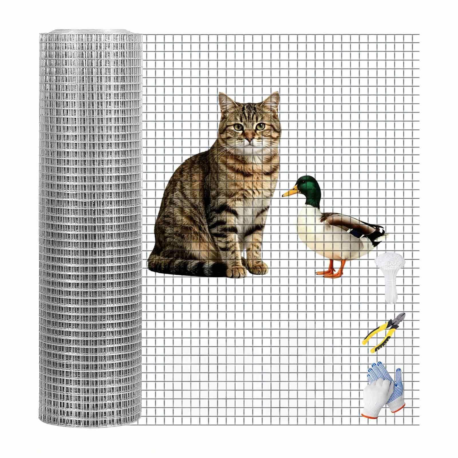 Grillage Inox , Disponible En Différentes Tailles Soudage Grillage Chat Filet pour volailles destiné à protéger les légumes du jardin,13mm*5m