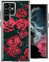 Vista 1 de MUNDAZE Funda de doble capa para Samsung Galaxy S22 Ultra Red Roses