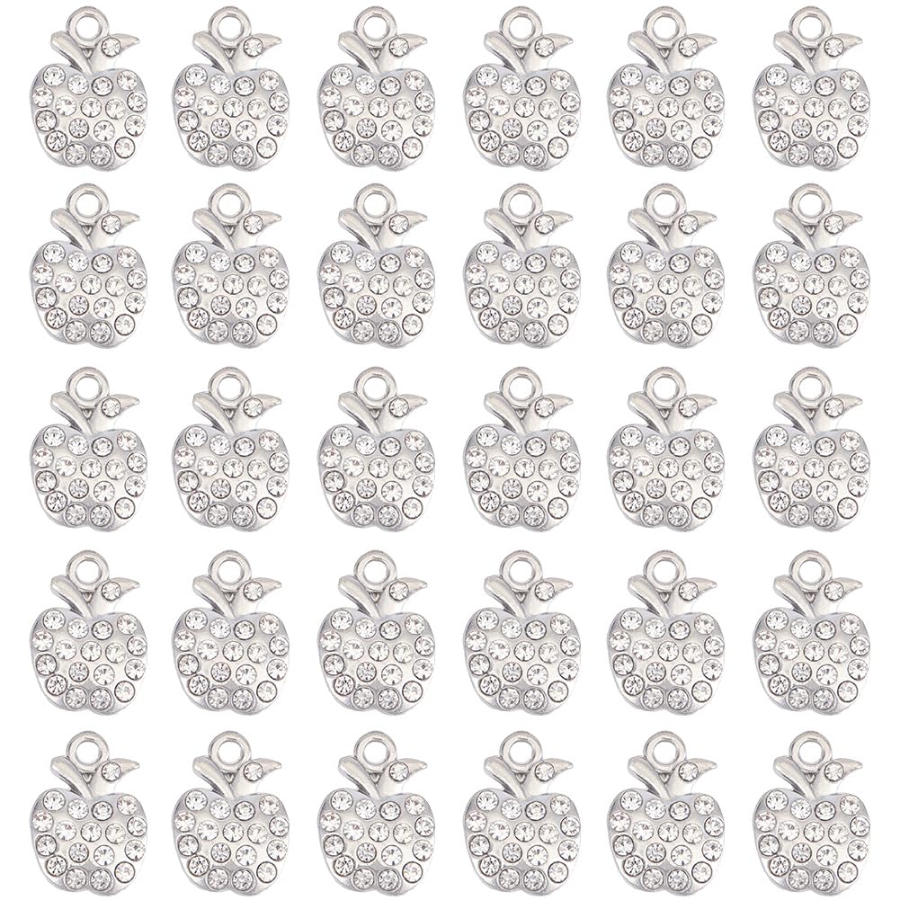 Breloques en forme de pommes argentées SUNNYCLUE en vrac pour création de bijoux DIY