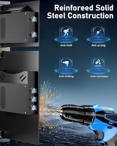 Miniatura 8 de Caja de seguridad para el hogar extragrande de 6.0 cúbicos, impermeable, impermeable, caja de seguridad digital para el hogar con estante ajustable