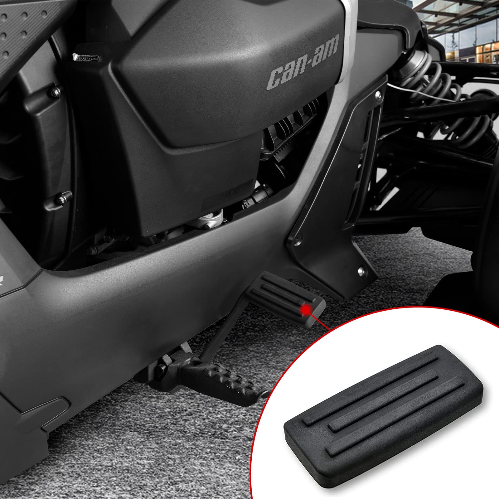Kit Di Riposizionamento Pedane Passeggero Show Chrome Per Can-Am Spyder RT 2020+ – Regolabili In Lunghezza – Alluminio Nero 41-425