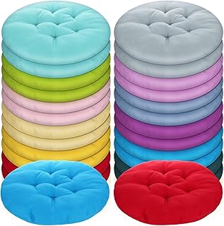 Tinideya 24 Pcs Round Floor Cushions Floor Pillows Meditation Seat Pillows Flexible Seating for