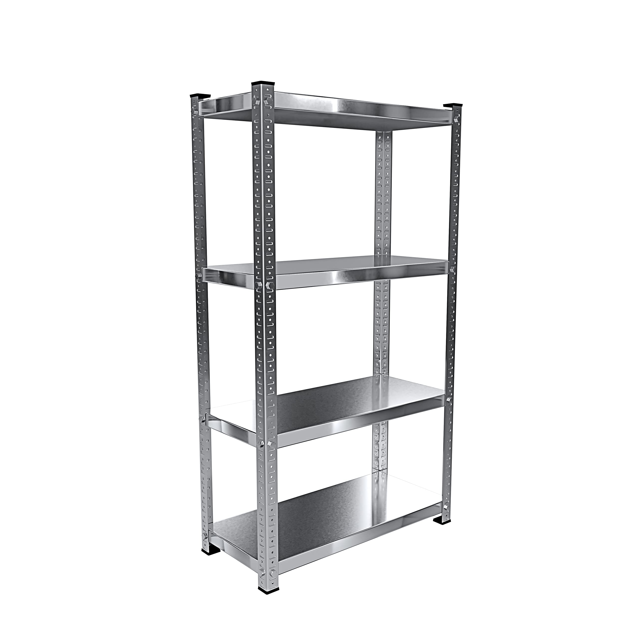 Arreditaly 2 Scaffali In Metallo Scaffale Alta Portata Con 4 Ripiani Regolabili Ideale Per Garage Officina Cantina Capannone Magazzino Design Modulare 150 x 75 x 30 cm (2)