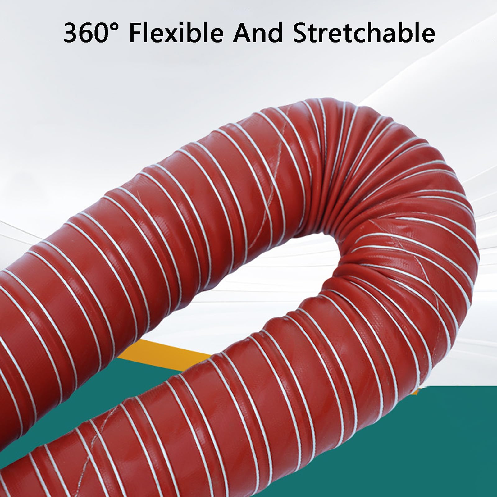 Manguera De ExtraccióN Flexible​,Tubo Flexible De Salida De Aire,Tubo Salida De Gases Calentador,ExtraccióN De Aire Acondicionado PortáTil,Conductos De Alta Temperatura