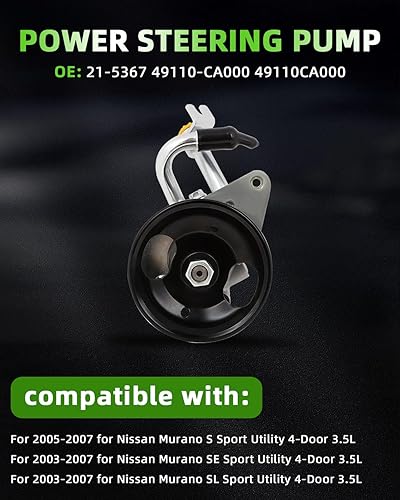 Miniatura 828 de SCITOO Bomba de dirección asistida compatible para 2005 para Saab 9-2X 2.0L, 2006 para Saab 9-2X 2.5L, 2004-2005 para Subaru Impreza 2.0L, 21-5396