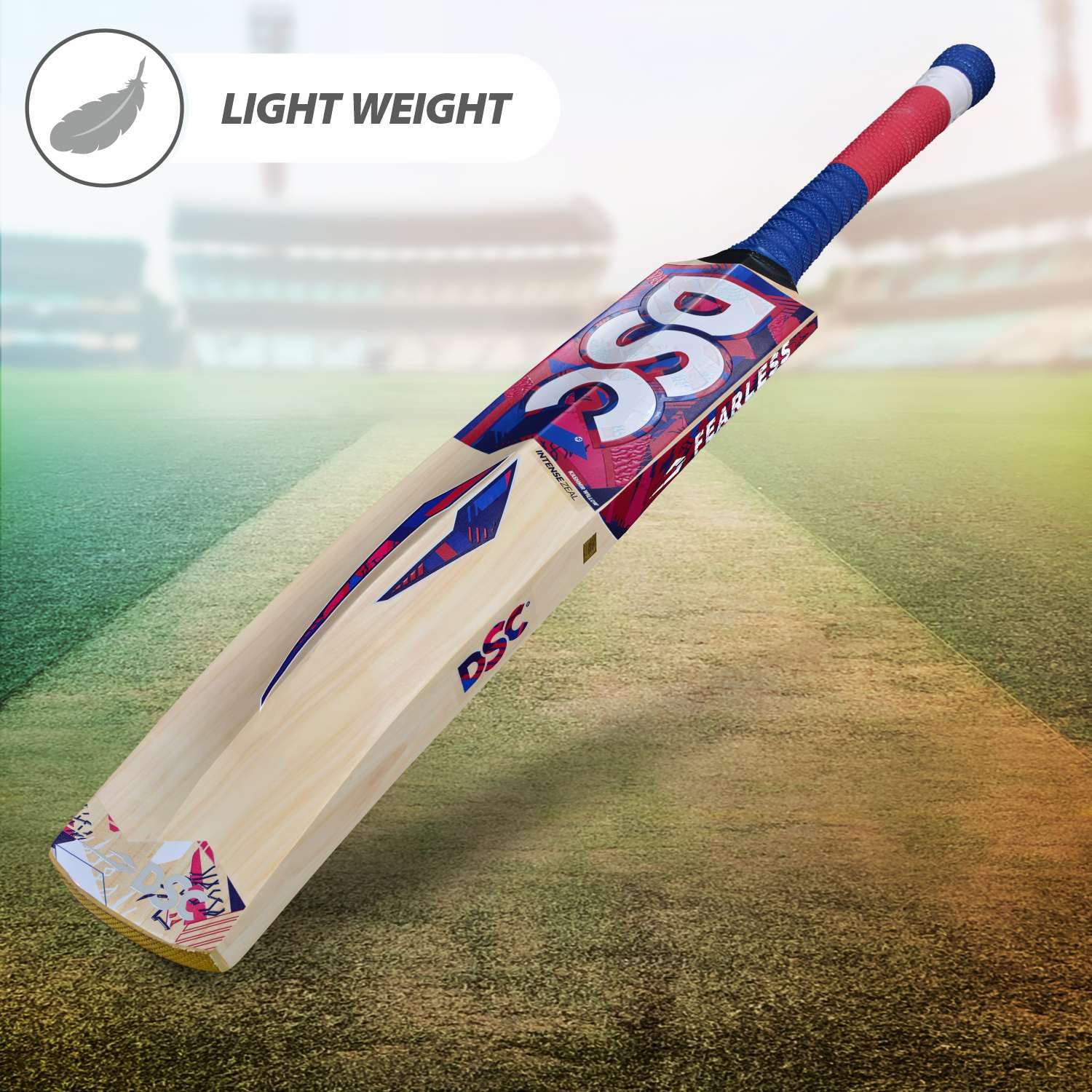 DSC Intense Zeal Kashmir Willow Cricket Bat ( Size: 4, Ball_ type : Leather Ball, Playing Style : All-Round ) (1500112) - Image 5 thumbnail