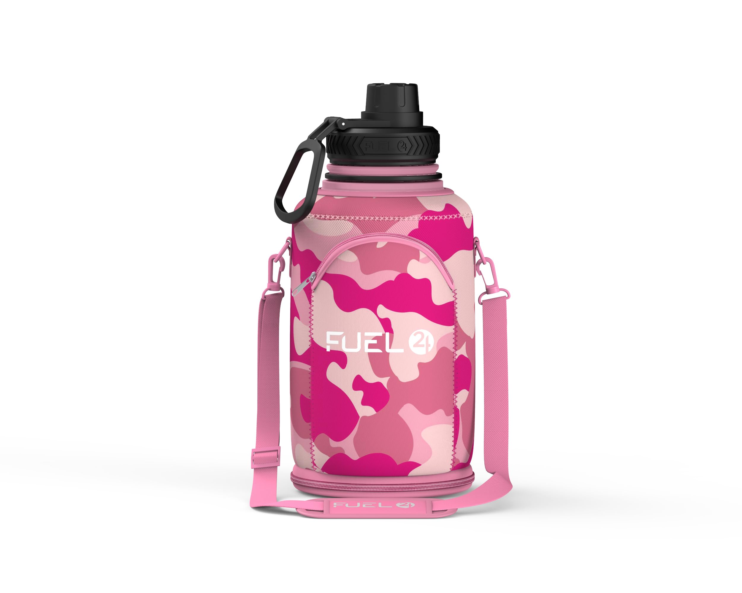 Fuel24 Carrier Sleeve for Stainless Steel Jug - 2,2L, 1.3L Style & Colour Options (Camo Pink, 1.3L)