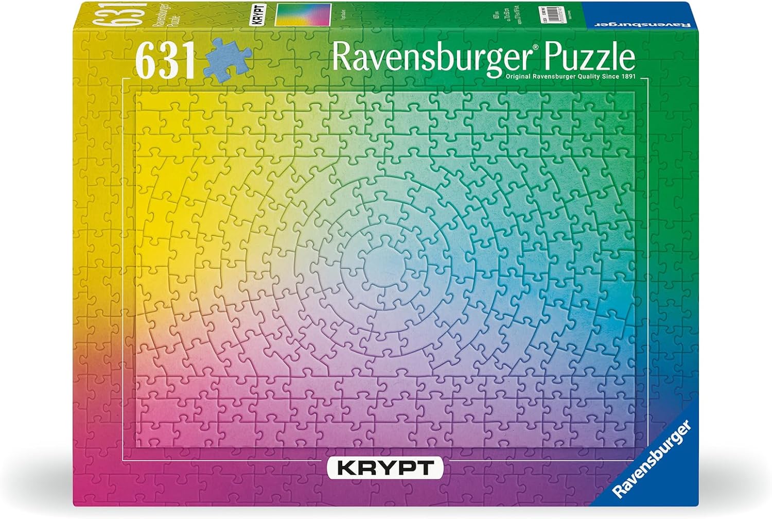 Ravensburger Krypt Gradient 631 Piece Challenge Jigsaw Puzzle for Adults - 12000146 - Handcrafted Tooling, Made in Germany, Every Piece Fits Together Perfectly