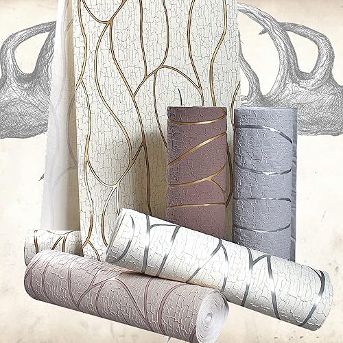 Miniatura 5 de Q QIHANG Moderno y minimalista no tejido grueso en relieve 3D para TV pared TV fondo de pared sala de estar dormitorio papel tapiz 1.73 pies de