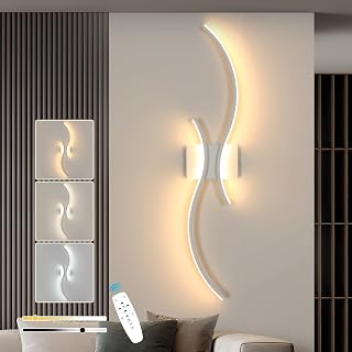 Goeco LED Wandleuchte Dimmbare 80CM 32W 3600LM 3000K-6500K, Weiß