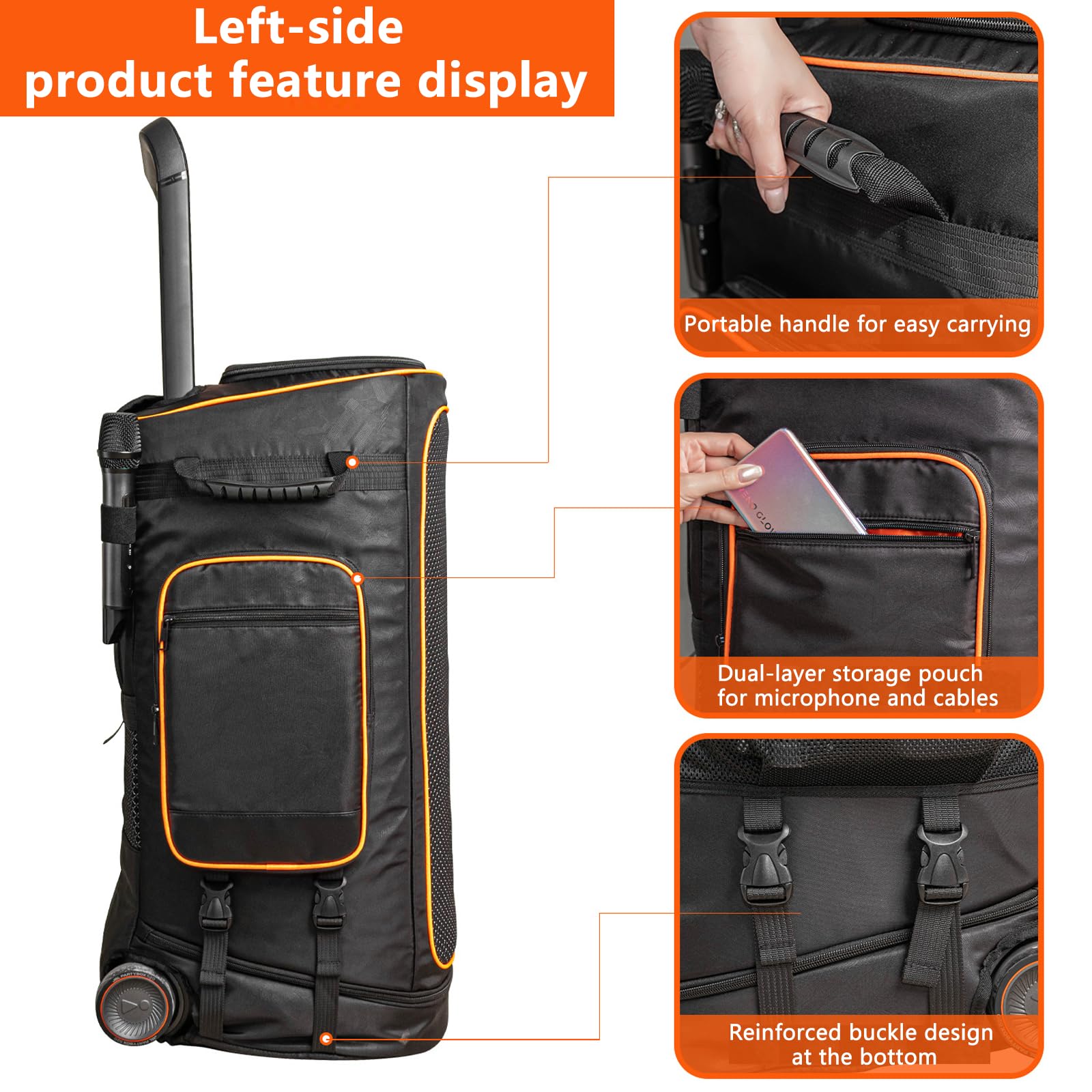Housse de Voyage pour Enceinte Bluetooth Portable JBL Flip 6/5 - Étui Robuste en EVA Noir