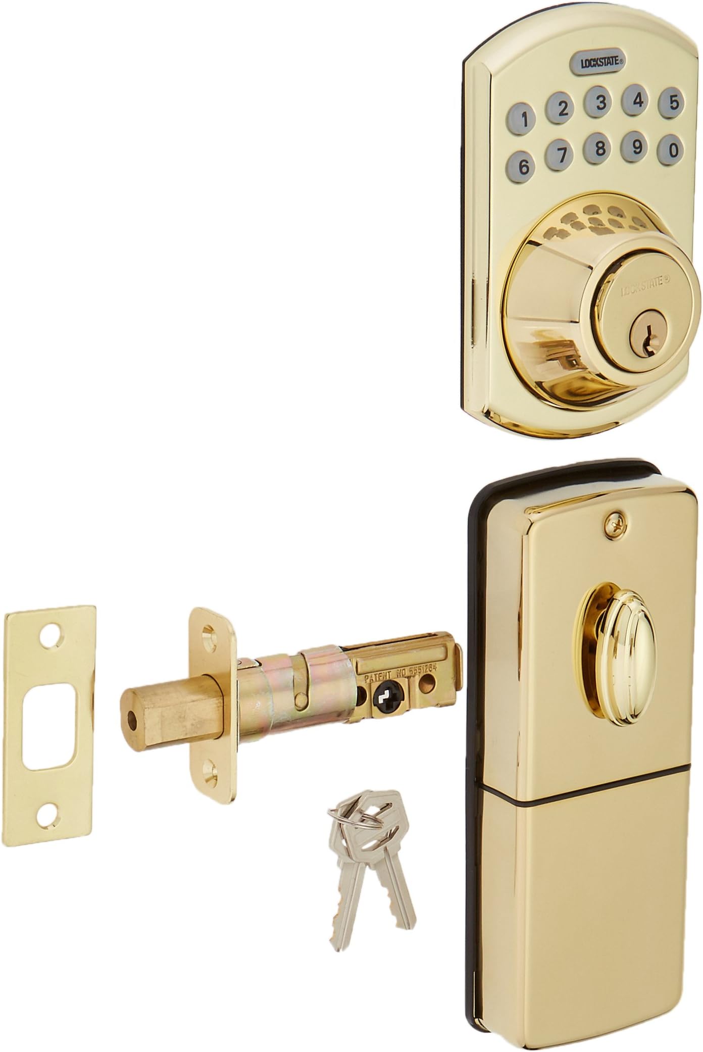 Residential WiFi Deadbolt in Polished Brass