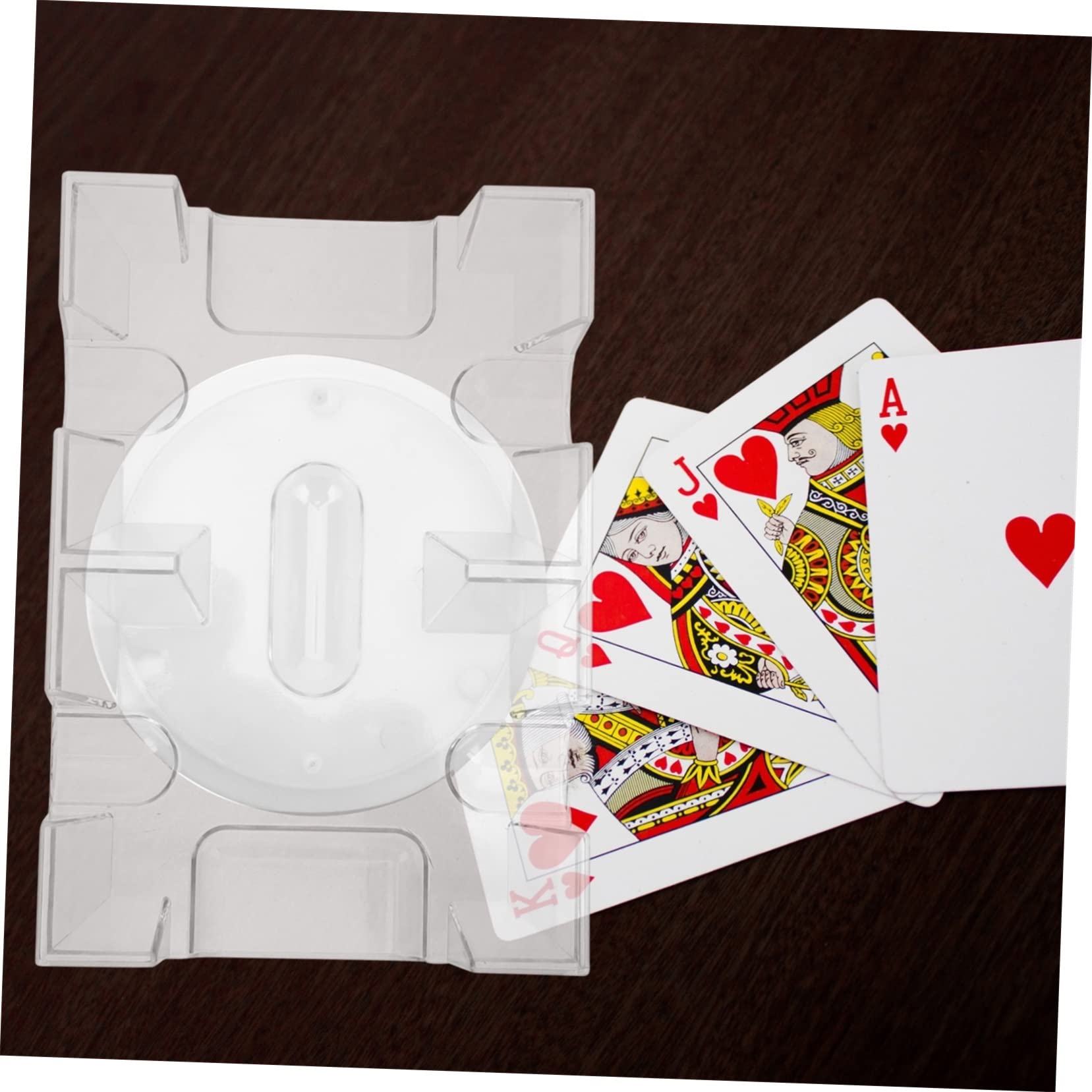 TOYANDONA 2pezzi Supporto Per Carte Da Gioco Rotante Plastica Con Vassoio Portacarte Doppio Per Poker e Giochi Da Tavolo Design Elegante e Funzionale Per Conservazione e Utilizzo Pratico