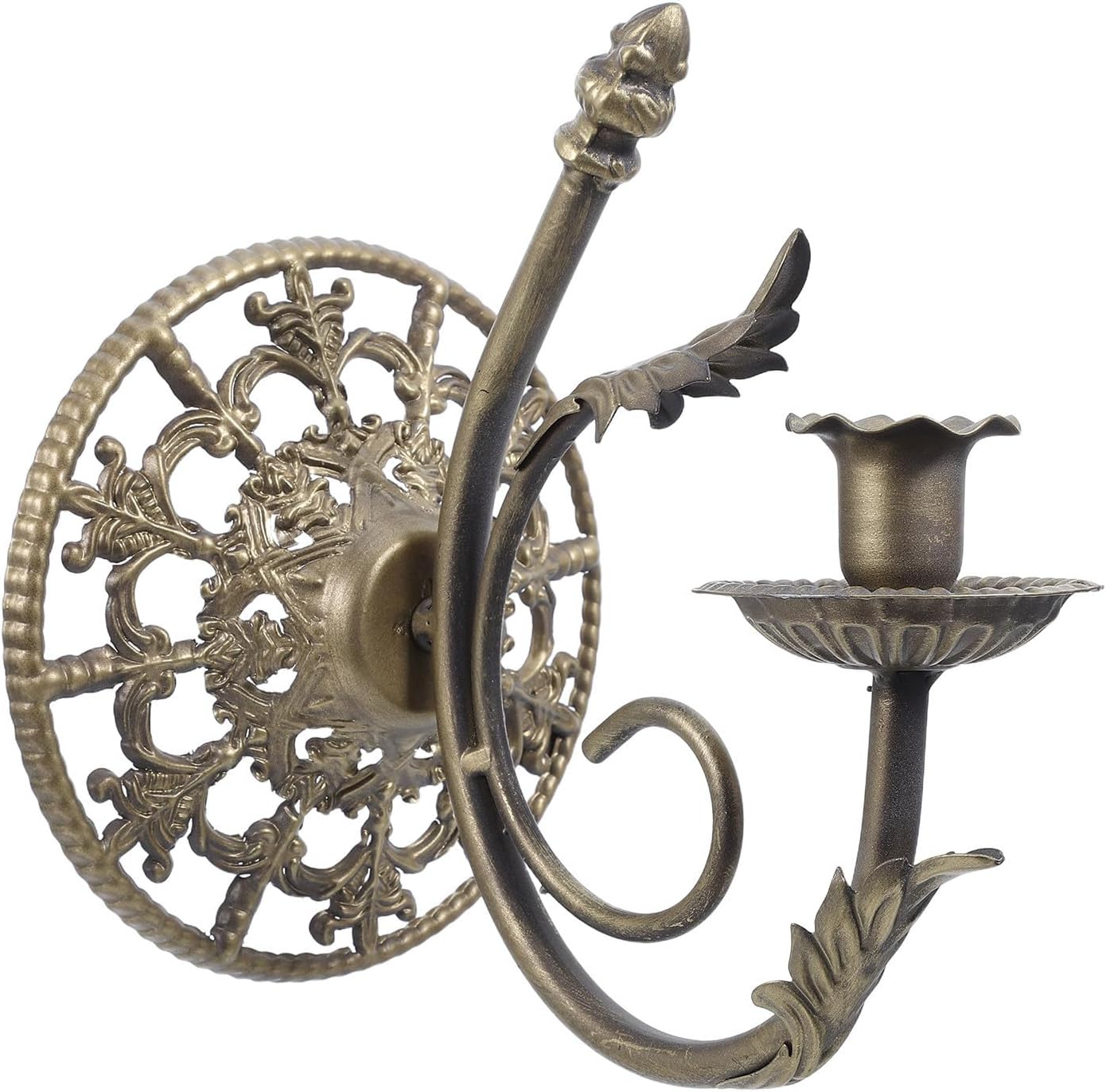 BESTOYARD Vintage Wall Candle Sconce Iron Candleholder for Taper Candles, Easy Installation and Wear-Resistant Metal Wall Mounted Decor for Dining Room and Bedroom