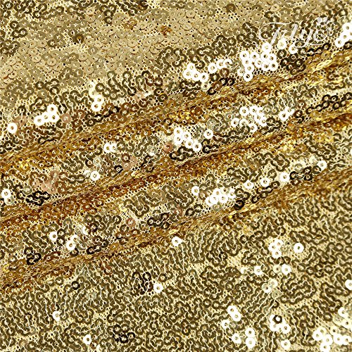 Trlyc Gold Sequin Backdrop Background 4X7Ft Sparkle Gold Photography Backdrop Photo Background For Wedding Party Baby Shower Christmas #TOP3