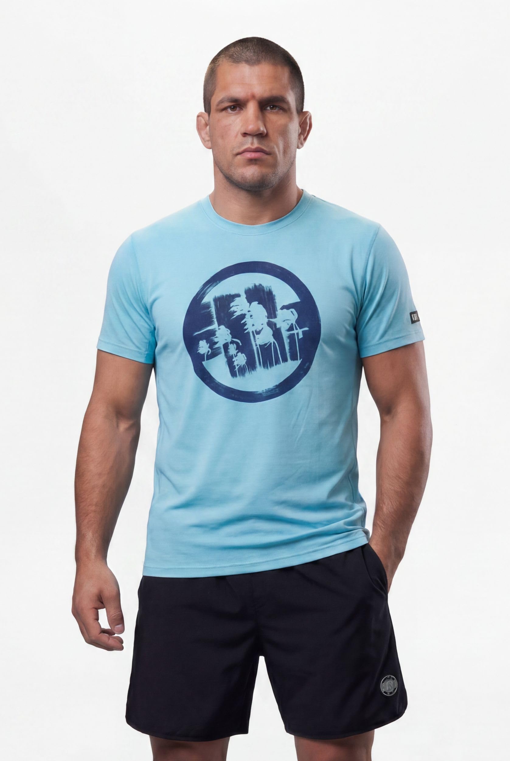 PITBULL- T-Shirt Herren MESH Logo Palms, Trainingsshirt, Funktionsshirt