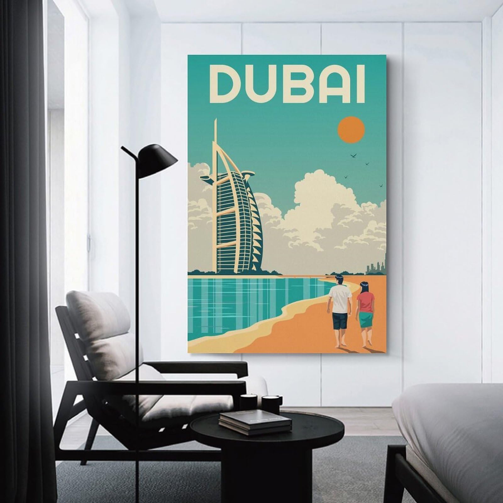 Junmoney Dubai Travel (2) Canvas Art Print, 24x36inch(60x90cm), for Home Walls, Creative Rooms Or Shared Spaces, Decorative Artwork with Broad Appeal