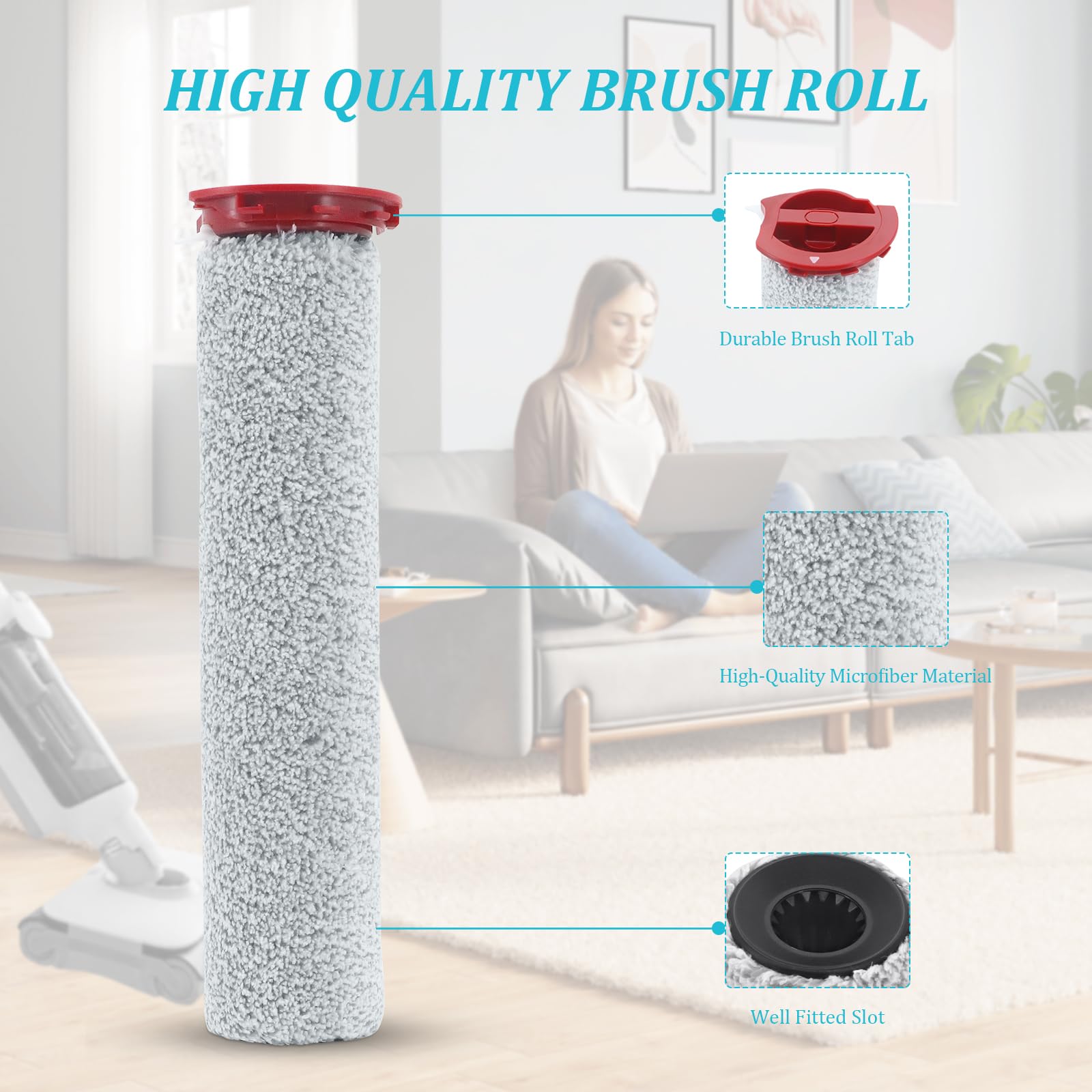 Ersatzrollen Für Dyad Pro Sauger - 3x Bürsten + Reinigungswerkzeug