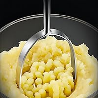 Vista 6 de GREATLINK Triturador de patatas, acero inoxidable resistente para cocina de acero, puré de papas, verduras y frutas.