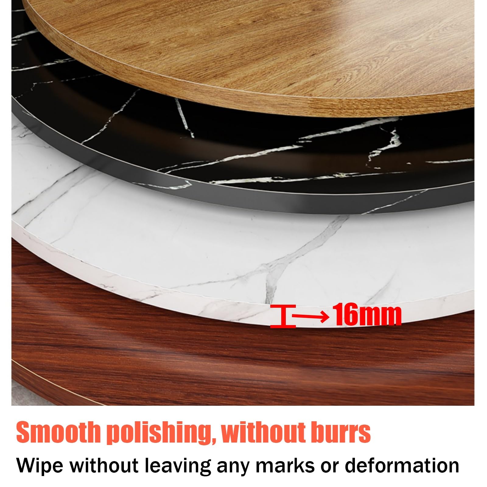 16-34inch Bamboo Wood Lazy Susan Round Rotating Turntable Organizer, for Cabinet, Countertop, Pantry or Table, 360 ° Smooth Spin Wooden Charcuterie Board, Silent Countertop Pantry Storage(Black,88cm/3