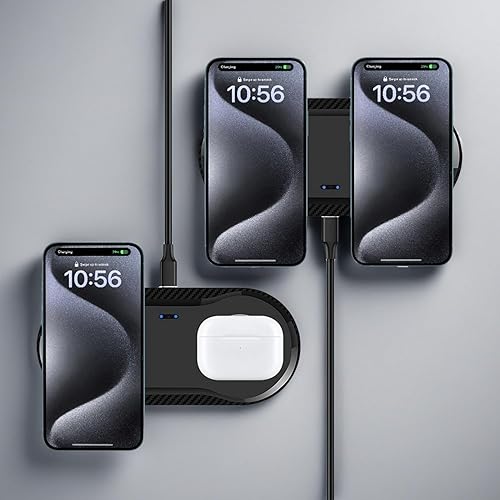 Miniatura 2 de Cargador inalámbrico, almohadilla de carga inalámbrica dual de 20 W, almohadilla de carga rápida para Samsung Galaxy S24S24 UltraS23S22S21S20, para