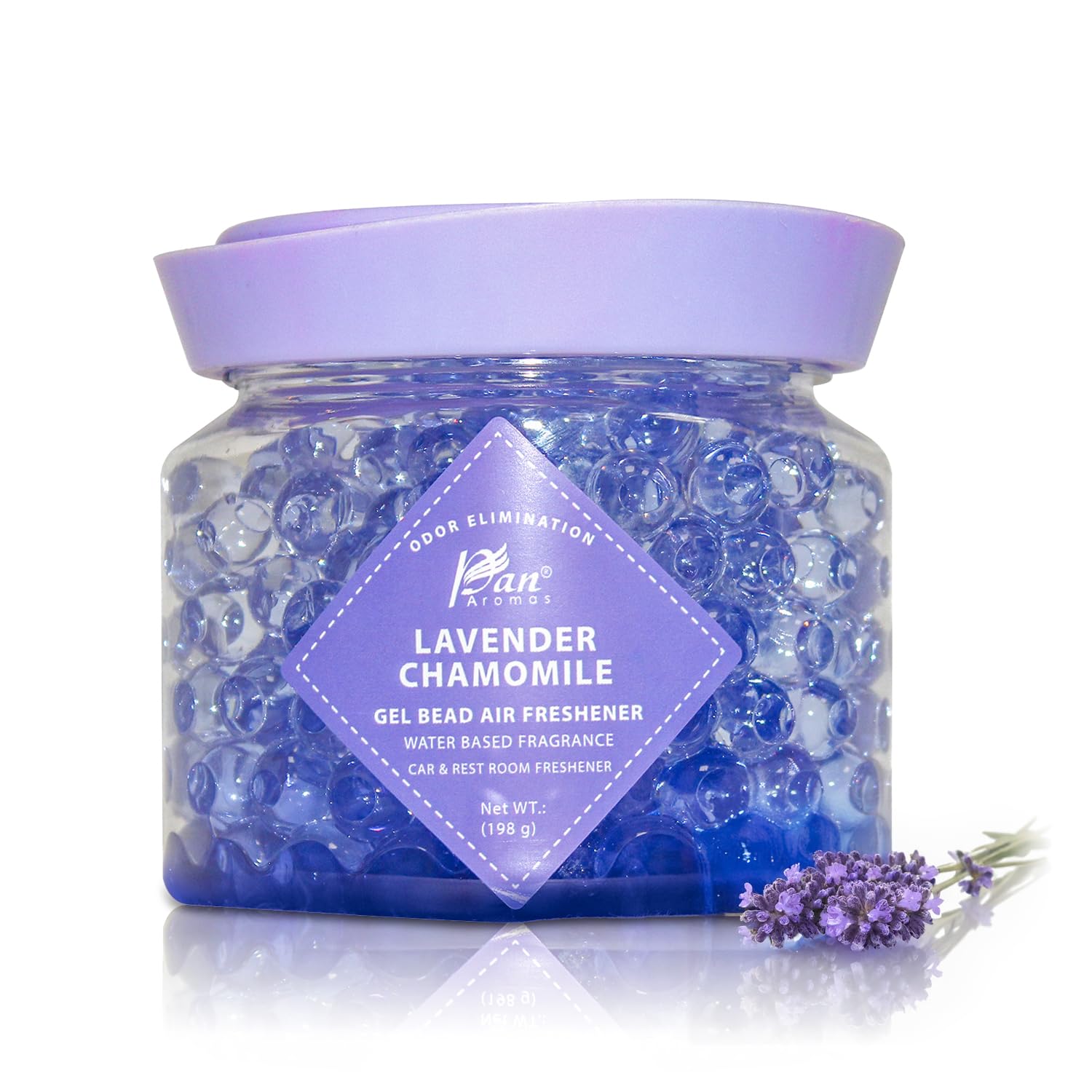Pan Aromas - Gel Beads Air Freshener with Lavender Chamomile Fragrance - 7Oz (198 G)| Long Lasting Room Fresheners for Bedroom, Home, Bathroom, Office| Water Based Fragrance Up to 30 Days-image-18