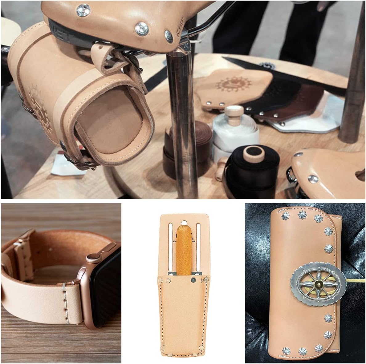 Thick Leather Sheets for Crafts Tooling Leather Square Veg Tan Leather 1.8-2.1mm Full Grain Leather Pieces Genuine Cowhide Leather for Crafts Sewing Hobby Workshop 12"x12"