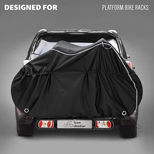 Miniatura 8 de Funda para bicicleta, impermeable para almacenamiento de bicicletas al aire libre para 1, 2 o 3 bicicletas. Material resistente Ripstop. 2 tipos