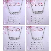 Best Friend Gift,Friendship Necklace for 2/3/4