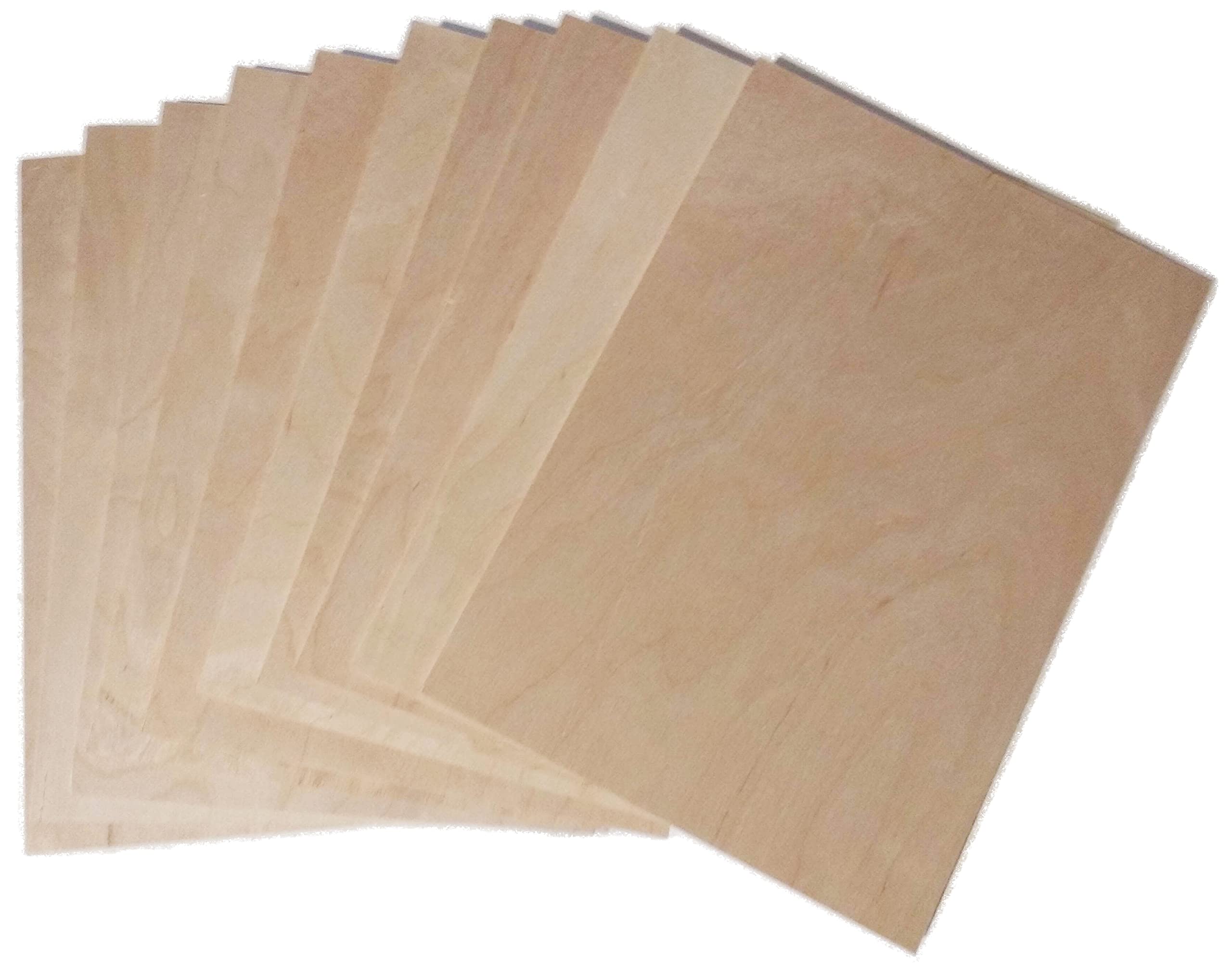Reco Deco 20 x Baltic Birch Plywood Sheet A4 | 3.2 mm x 21 cm x 29.7 cm | Raw Wood Boards for Laser, Pyrography, Tunnel, CNC, Decorate, Decoupage, Engraving, Bricolage, Modelling, Crafts, Stenciling