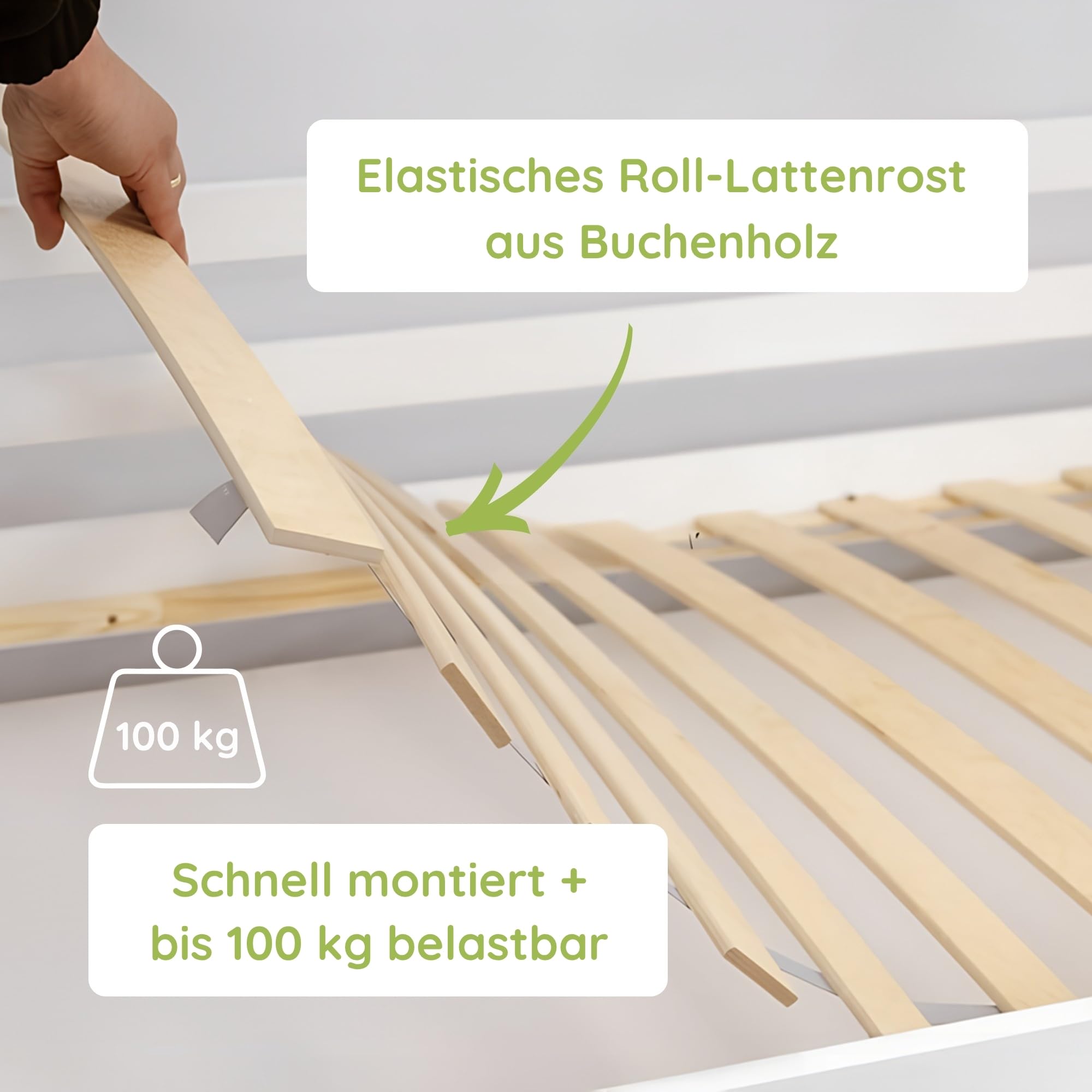 Kids Collective Etagenbett 90x200 / 120x200 Kinderbett Jugendbett Stockbett Hochbett mit Leiter, Rausfallschutz & Lattenrosten, Kinder Bett von 4. bis 16. Lebensjahr Natur