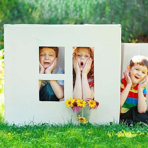 Miniatura 7 de Geyoga Rollo de cartón corrugado de una sola cara con flauta B, rollo corrugado para embalaje, almacenamiento, manualidades (9 x 197 pulgadas,