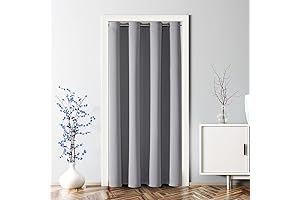 ChrisDowa 32x80 Accordion Door Curtain with Grommets