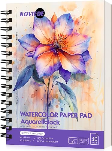 Bloc de papier aquarelle 100% coton A5 KOVIEDE