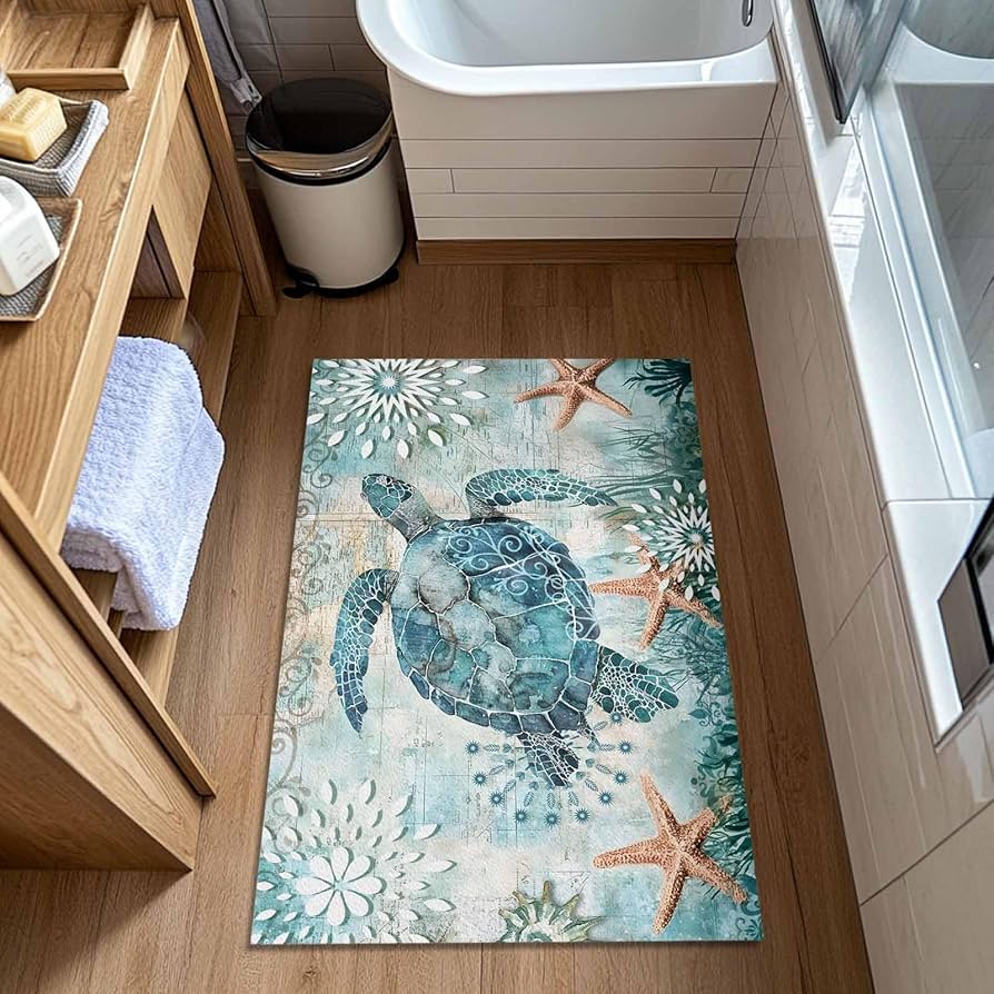 フロアマット　ウミガメ Amazon | トリッピータートルカーフロアマットセット