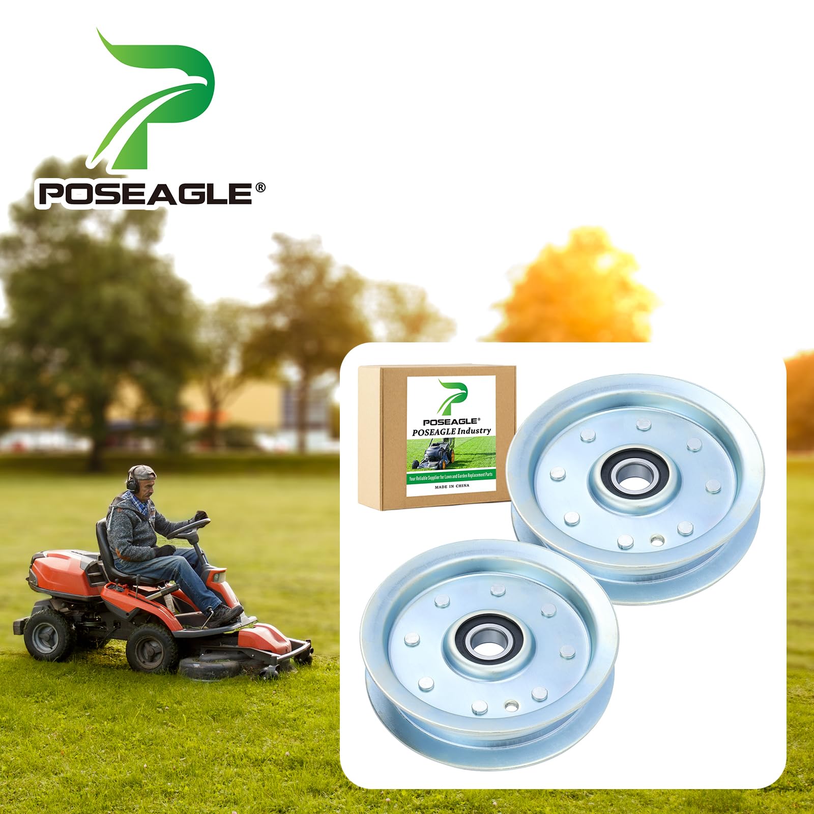 Amazon.com : POSEAGLE 2 Pack 132-4718 Pulley Replace 1-603843 Flat