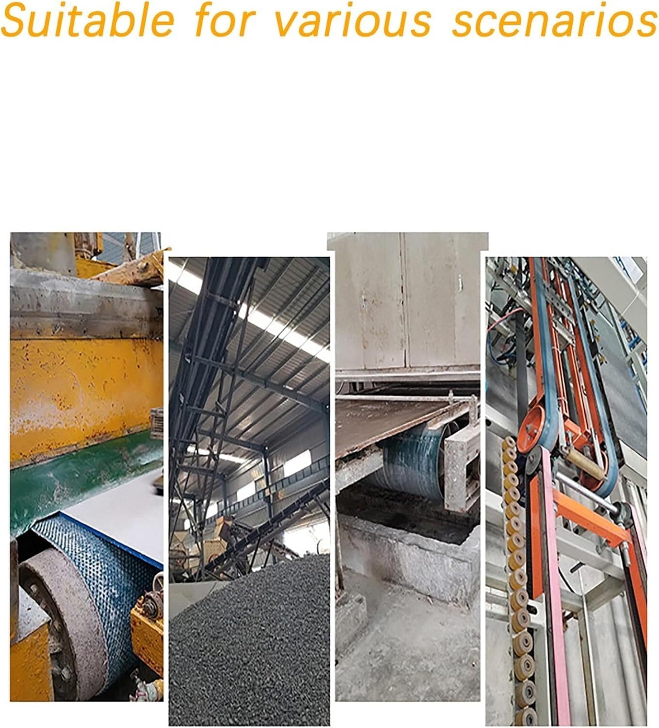 Industrielle Verwendung Grünes industrielles, hin- und hergehendes geneigtes Förderband aus PVC, geeignet for effizienten Materialtransport(10x150x0.2cm)