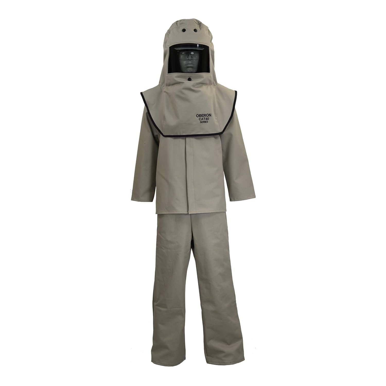 Oberon Company CAT40 Series 40 Cal Arc Flash Hood, Coat, & Bib Suit Set for Electrical Safety and Arc Flash Protection : Tools & Home Improvement