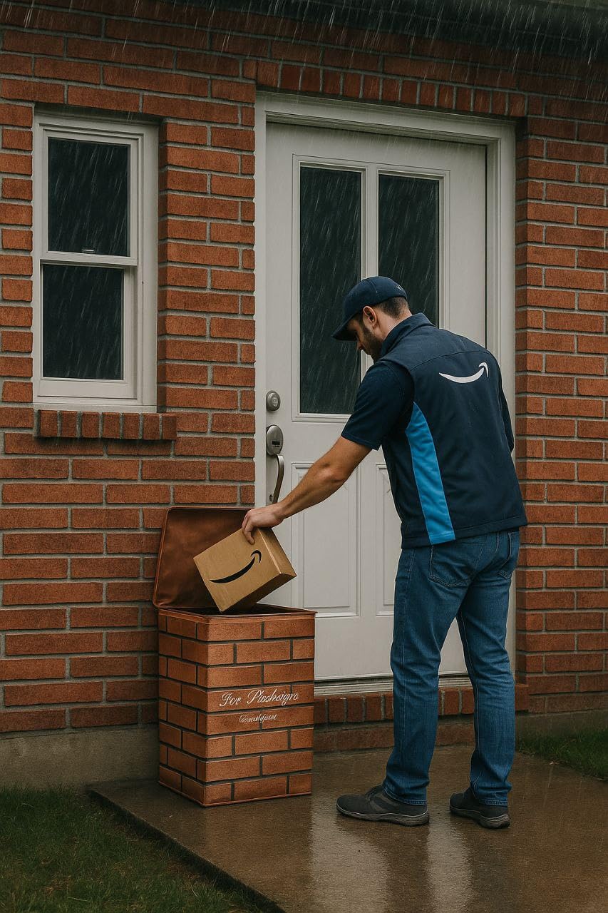 T-RANK Package Delivery Box (Red Brickwork)