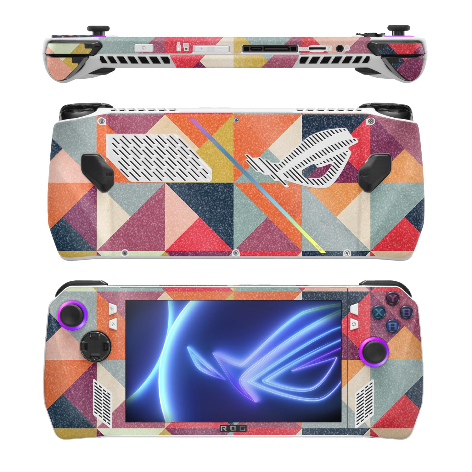 MightySkins Glossy Glitter Skin Compatible with Asus ROG Ally - Bright and Happy | Protective, Durable High-Gloss Glitter Finish | Easy to Apply