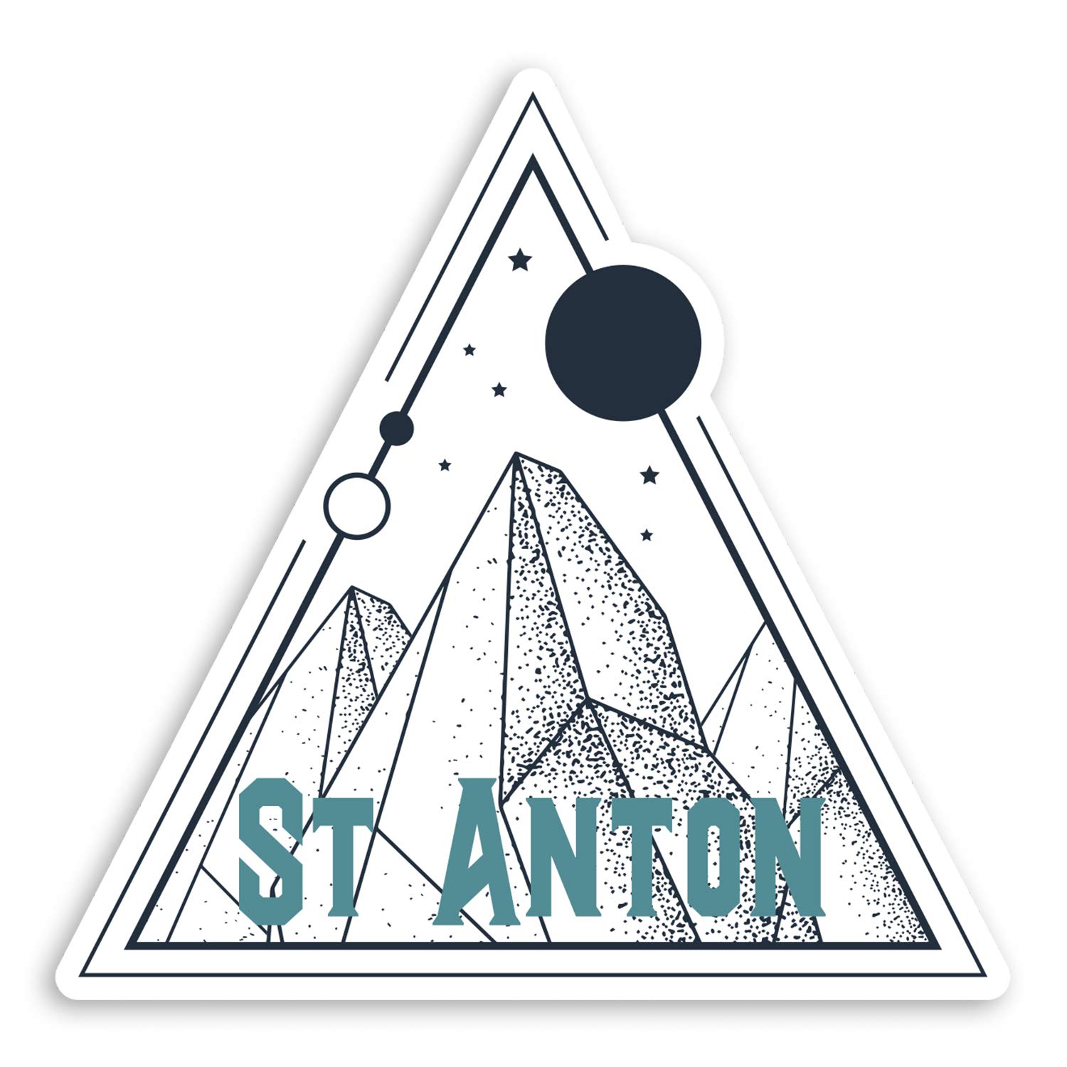 Destination Vinyl Ltd Multi 2 X 10Cm St Anton Austria Vinyl Stickers Ski Snowboard Luggage Sticker #30395 (10Cm Wide)