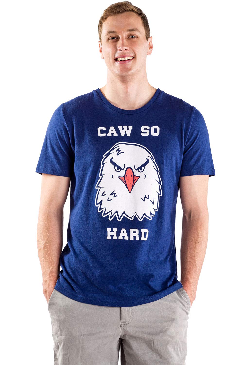 Tipsy Elves Men's Navy USA Caw So Hard T Shirt: L