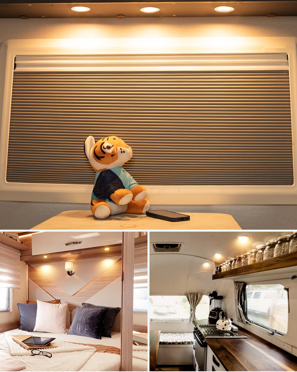 SUPAREE 6 Pezzi Luci LED Camper 12v Interno Faretti 12 Volt LED da Incasso 3000K 400LM 3.5W per Roulotte