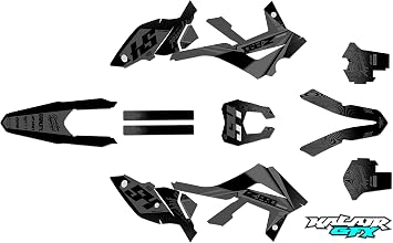 Graphics Kit for GASGAS EC125 EC200 EC250 EC300 EC450 2012-2017 Swirl Series Smoke 16 Mil - Dirt bike Custom Racing Graphics Decals Stickers Kit, no-plastics