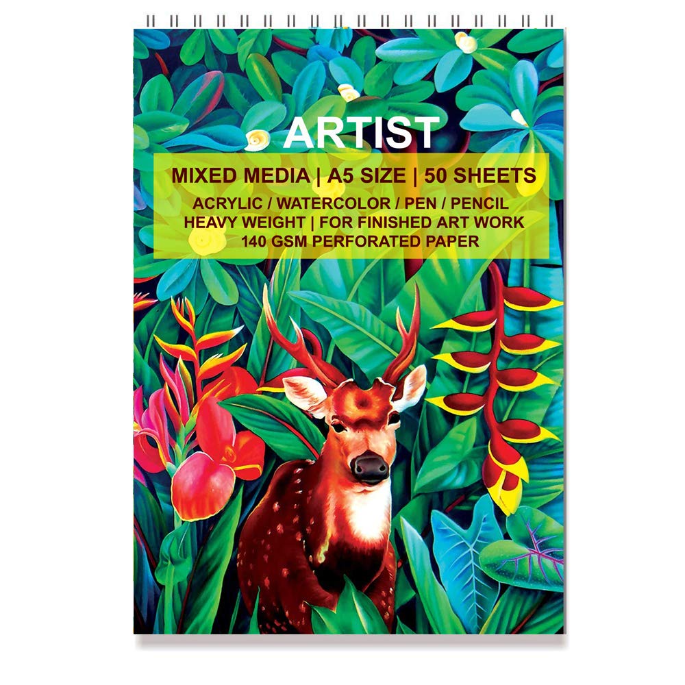 KARTMEN 50 Sheet A5 Sketchbook | Top Spiral-Bound Sketchpad for Artists | Sketching and Drawing Perforated 140 GSM Craft Book (B0927PYRVW) Amazon Price History, Amazon Price Tracker
