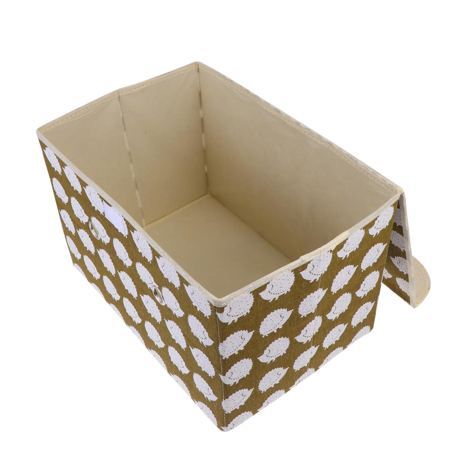 Boîte de rangement pour vêtements en coton lin motif hérisson pour étagère