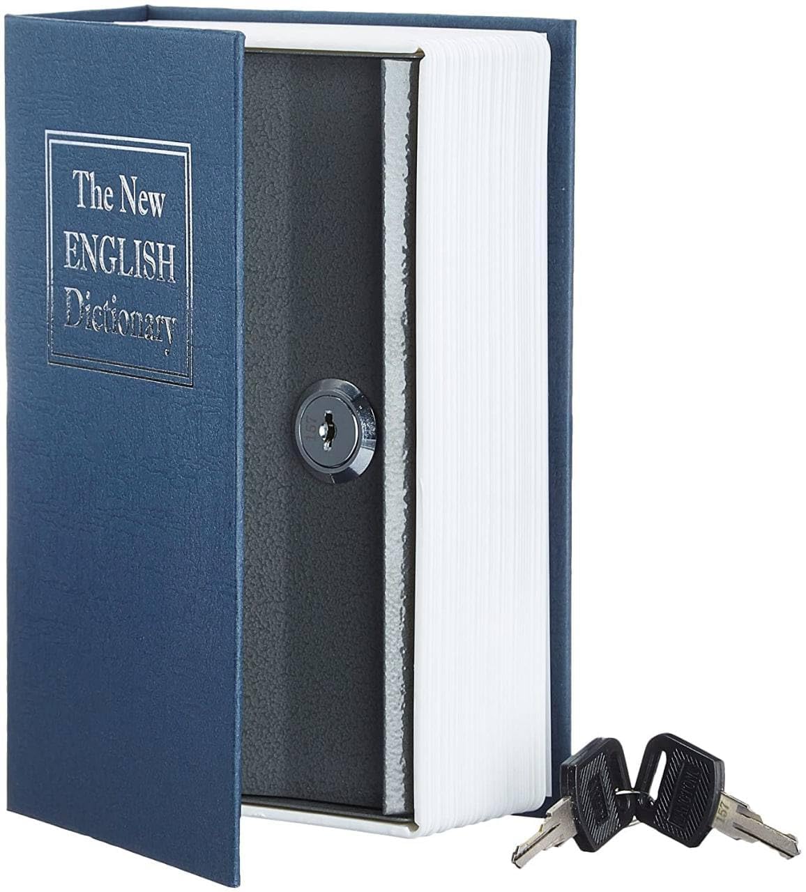 ASOMA Stainless Steel Hidden Book Safe Box for Cash & Jewellery, Home book Shelf locker with 2 Keys | Secret vault for Home & Office Security (18 x 12 x 5.5 cm, Multicolor)-image-38